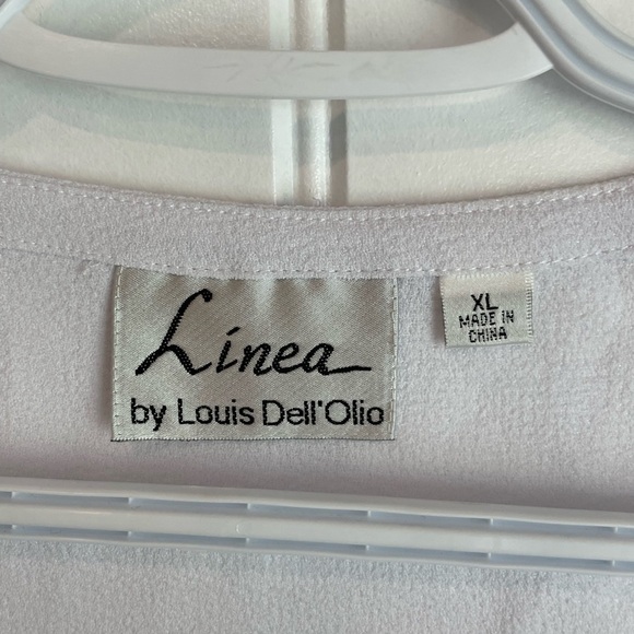 𝅺LÍNEA by Louis Dell’ Olio XL White blouse QVC purchase - Picture 3 of 6